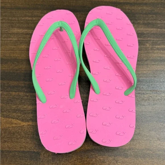 Vineyard Vines Pink and Green Flip Flops - Picture 3 of 6